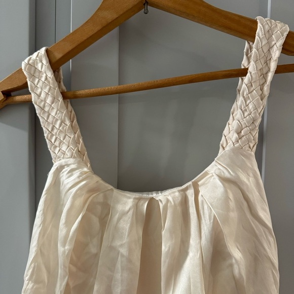 Marciano Ivory Silk‎ Sleeveless Bodysuit w/ Braided Straps Capsule XS - Picture 2 of 8